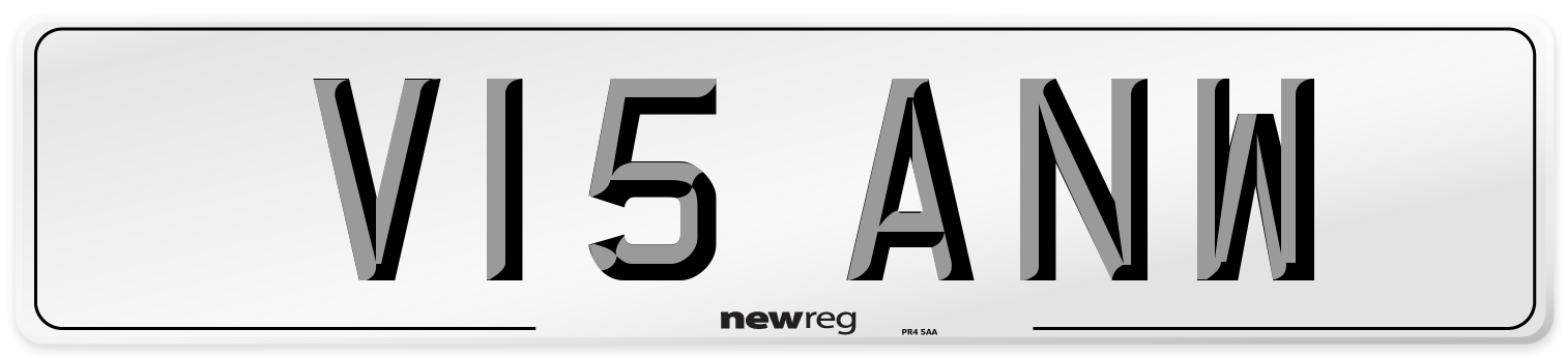 V15 ANW Number Plate from New Reg